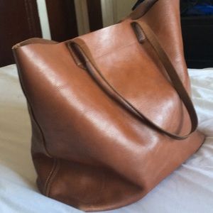 Madewell leather transport tote